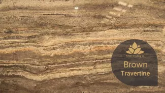 Brown travertine